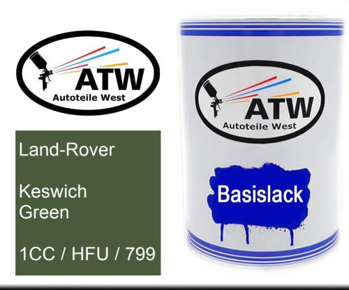 Land-Rover, Keswich Green, 1CC / HFU / 799: 500ml Lackdose, von ATW Autoteile West.